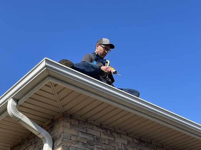 Gutter protection installed on a home